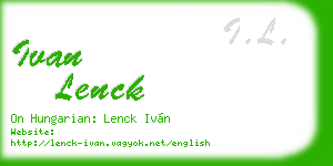 ivan lenck business card
